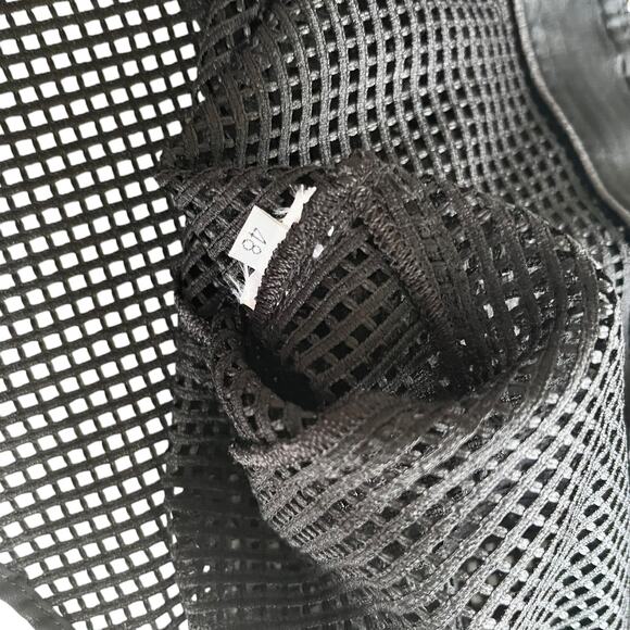 Maria Grazia Severi Black Perforated Lattice Mesh Embroidered Jacket It 48/US 12 - Picture 11 of 11